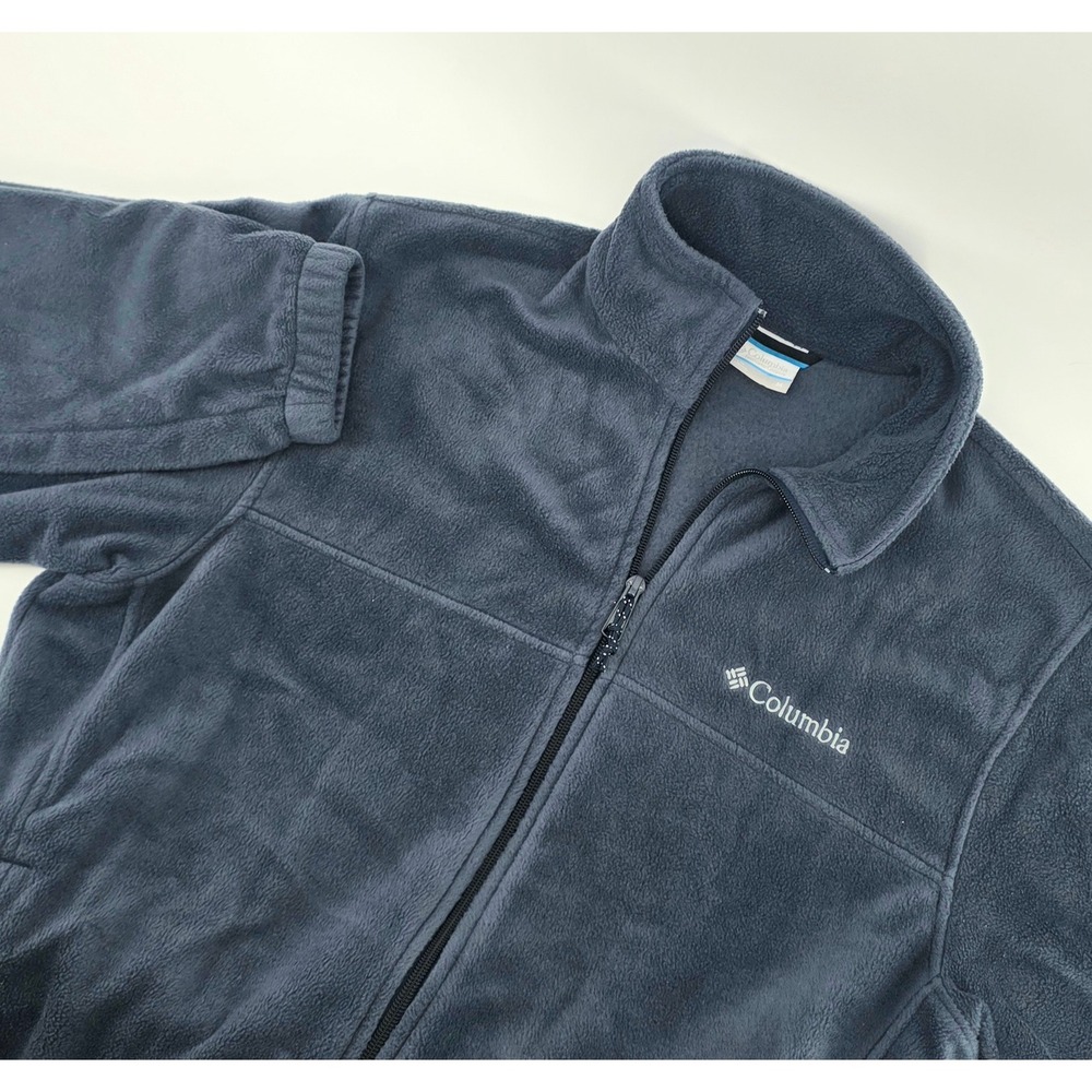 Columbia Fleece Jacket Size Medium Mens Grey Gorpcore Full Zip Hiking Outdoor